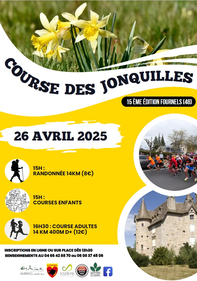 Course des Jonquilles Fournels 2025 Inscription Résultats