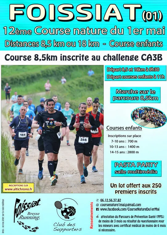 Courses nature du 1er mai Foissiat 2025 Inscription Résultats